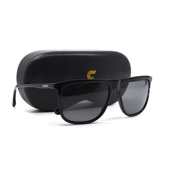 BRAND NEW CARRERA 218/S BLACK GREY POLARIZED AUTHENTIC SUNGLASSES - Picture 5 of 10